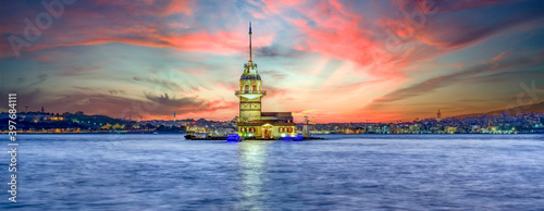 Photography Maiden's Tower in istanbul, Turkey (KIZ KULESI - USKUDAR)