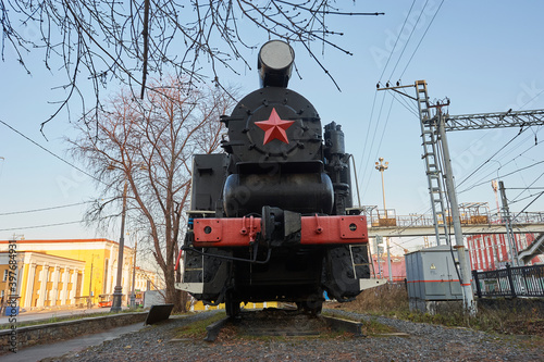 03.11.2020 year. Perm city,
Steam locomotive 9P-752 in the city of Perm near the Perm station 1
 photo