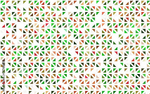 Light Green, Red vector background with triangles.