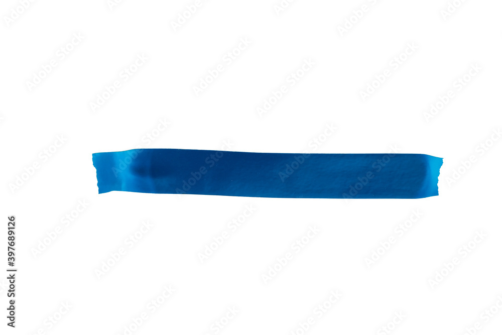 Piece of blue duct tape isolated on white background Piece of blue duct tape isolated on white background