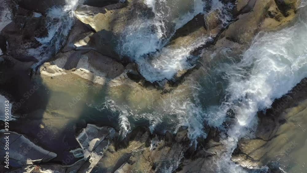 Wild Mountain River Close Up Abundant Clear Stream. Detail Static Shot of Babbling Creek with Stone Boulders Flowing. Rock Rapid in Swift Splashing Water. Ukraine, Carpathian. Footage Shot in 4K Wild Mountain River Close Up Abundant Clear Stream. Detail Static Shot of Babbling Creek with Stone Boulders Flowing. Rock Rapid in Swift Splashing Water. Ukraine, Carpathian. Footage Shot in 4K