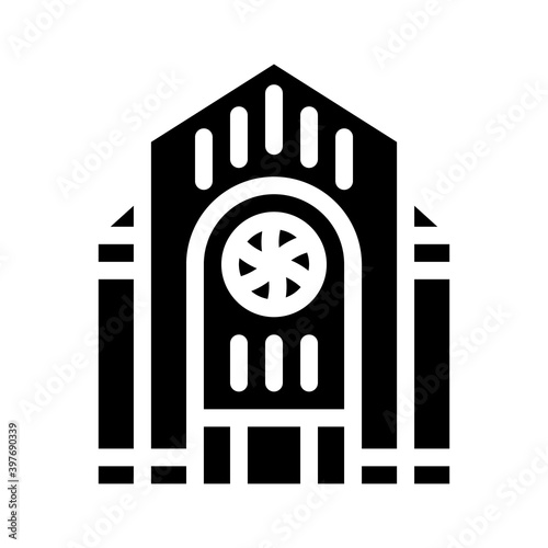 synagogue, new york glyph icon vector illustration