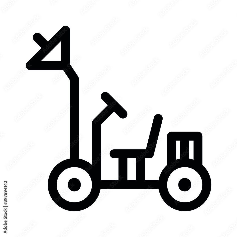 Lunar Rover Icon on white background Lunar Rover Icon on white background