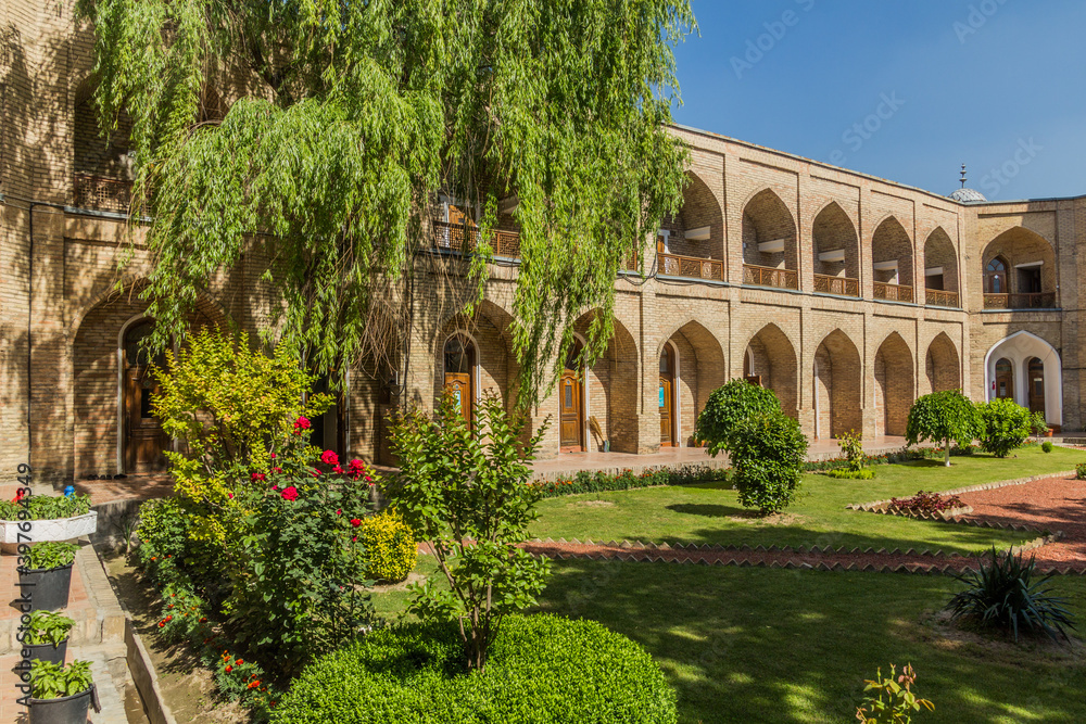 Courtyard of Kulkedash (Ko'kaldosh) Madrasa in Tashkent, Uzbekistan