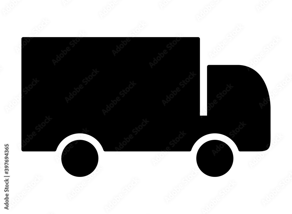Delivery truck icon. Vector illustration isolated on white background.
