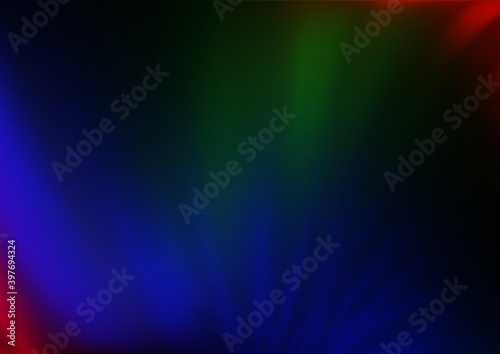 Dark Multicolor, Rainbow vector blurred bright template.