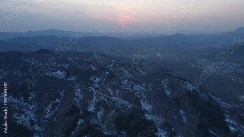 Aerial photography of villages in the suburbs of Beijing