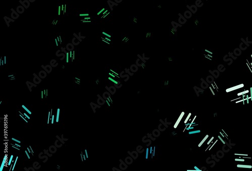 Dark blue, green vector pattern with narrow lines.