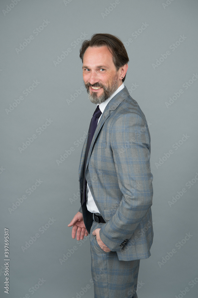 handsome adult boss man in office wear with tie hold hand in pocket and smile, success handsome adult boss man in office wear with tie hold hand in pocket and smile, success
