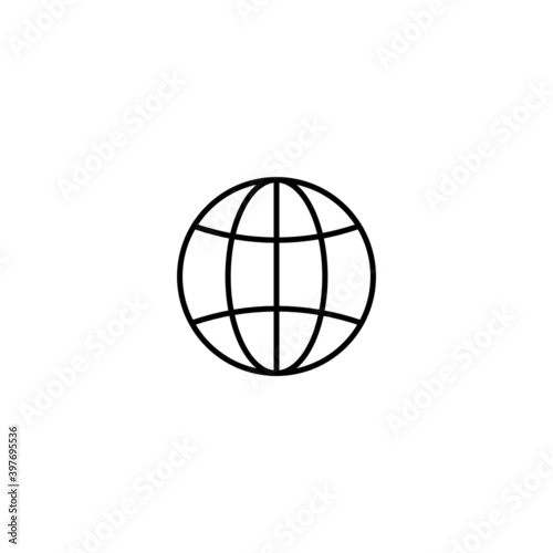 Global  Worldwide internet Web Icon isolated on white background EPS Vector