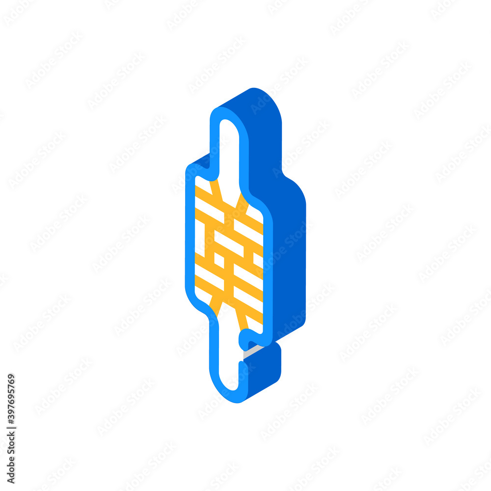 rolling pin patterned isometric icon vector illustration rolling pin patterned isometric icon vector illustration