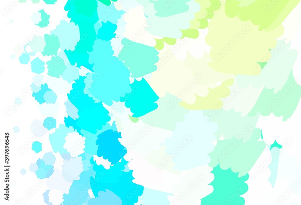 Light Blue, Green vector background with abstract shapes. Light Blue, Green vector background with abstract shapes.