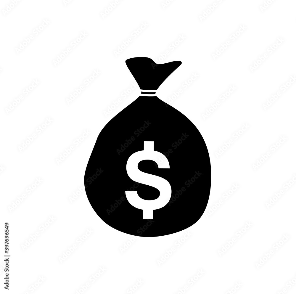 bag of money icon vector isolated bag of money icon vector isolated