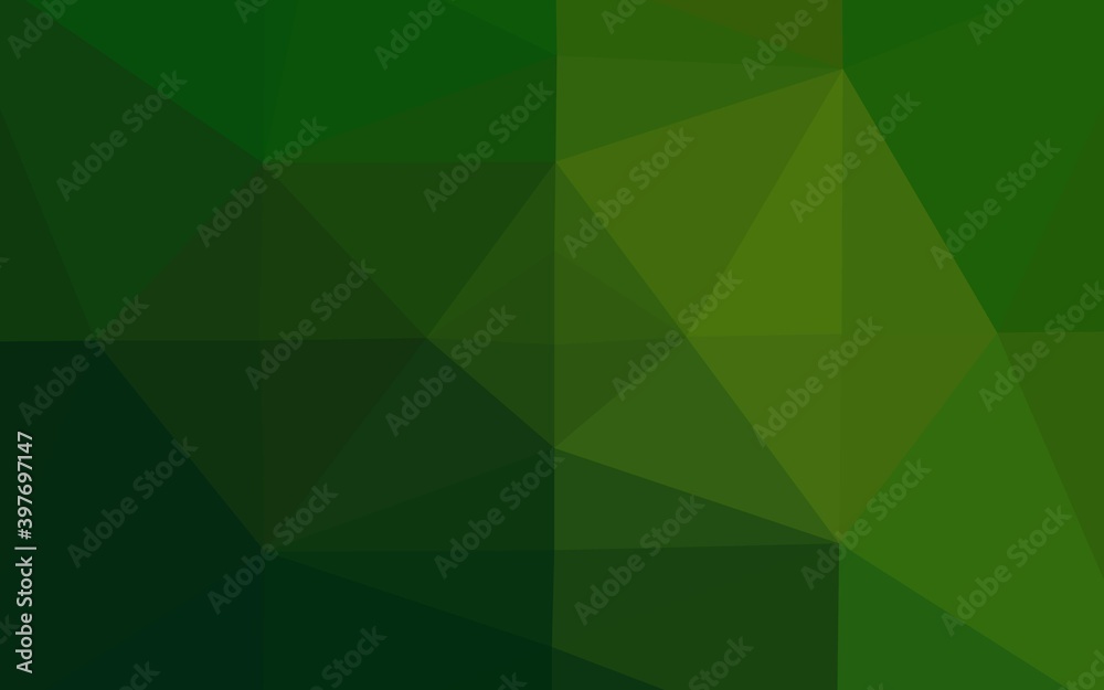 Obraz premium Light Green vector shining triangular template.