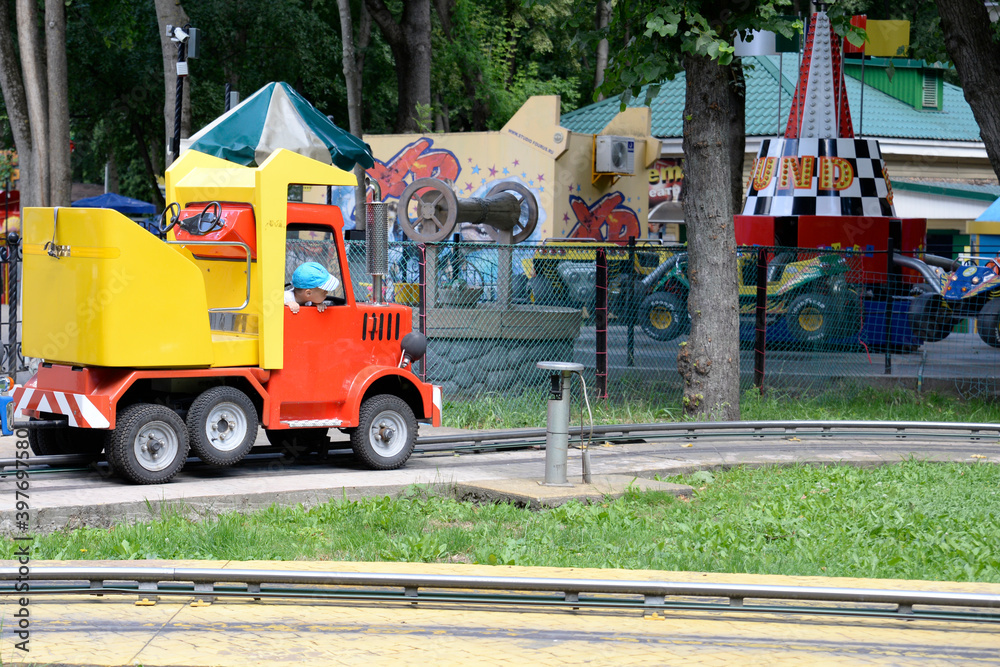 Machine on children's attractions in the park