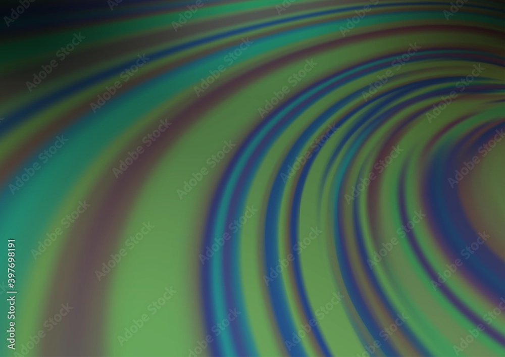 Obraz premium Dark Blue, Green vector blurred shine abstract background.
