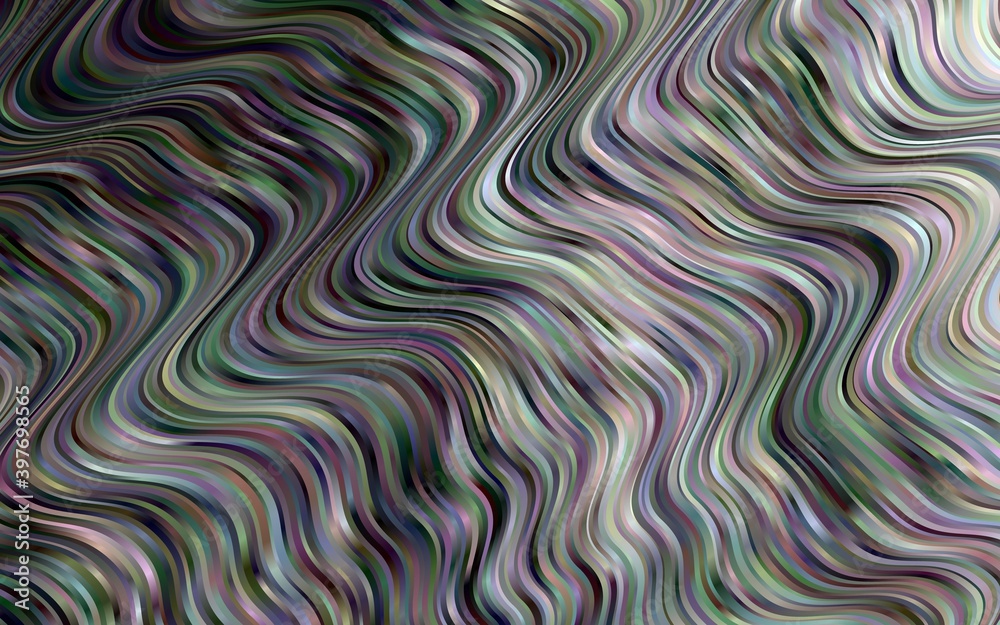 Obraz premium Light Silver, Gray vector backdrop with bent lines.