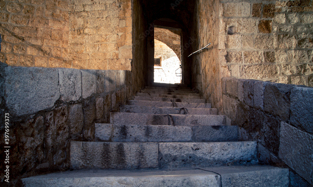stone staircase in Dubrovnik Croatia stone staircase in Dubrovnik Croatia