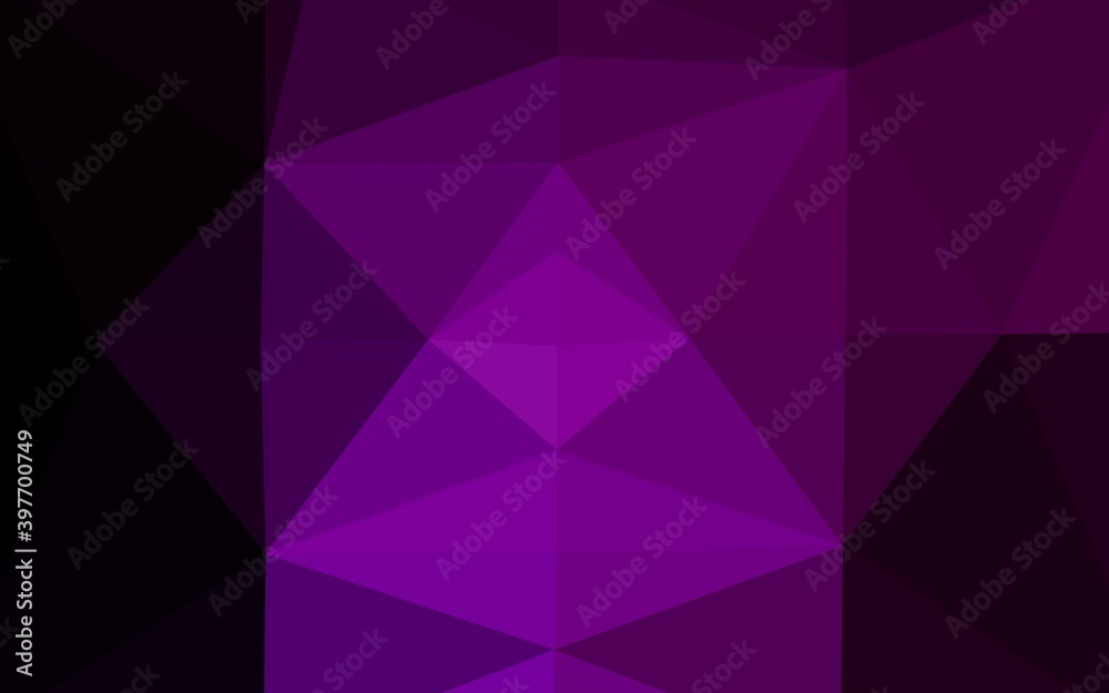 Fototapeta premium Dark Purple vector triangle mosaic template.