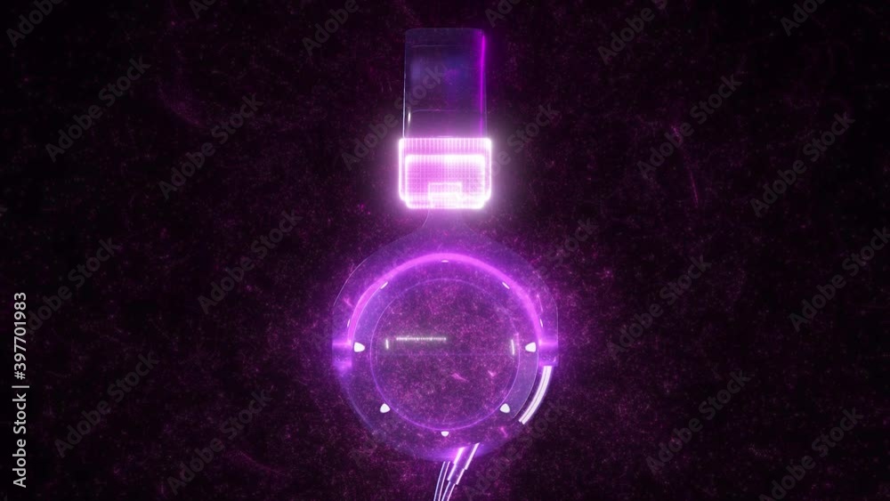 Abstract Headphones 4k