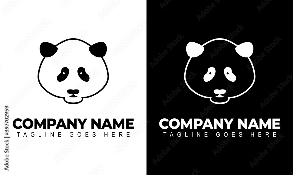 Ilustration vector graphic of Panda Head Logo Design Template. Modern Design. Panda logo. Ilustration vector graphic of Panda Head Logo Design Template. Modern Design. Panda logo.