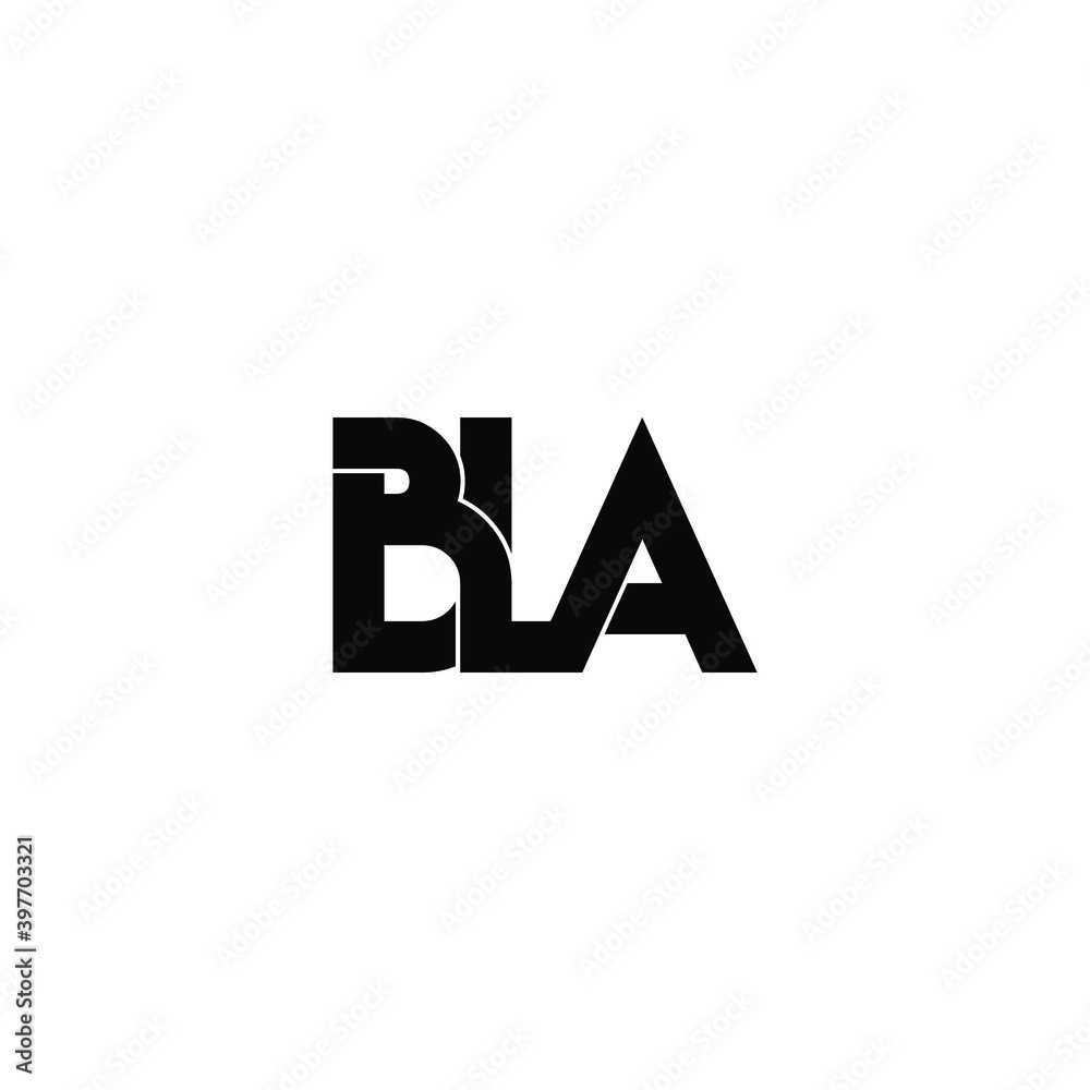 bla letter original monogram logo design bla letter original monogram logo design