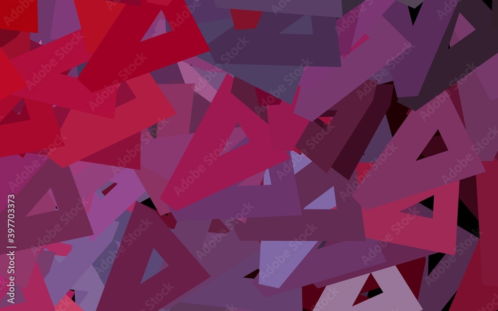 Dark Pink, Red vector backdrop with lines, triangles. Dark Pink, Red vector backdrop with lines, triangles.