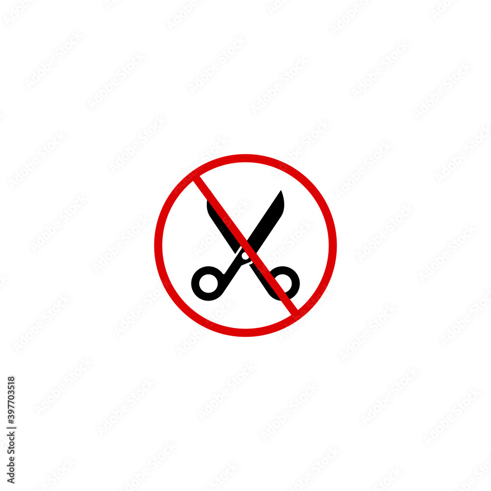 no scissors sign symbol. Vector EPS 10 no scissors sign symbol. Vector EPS 10