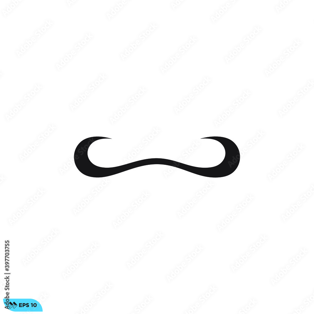 Icon vector graphic of mustache Icon vector graphic of mustache