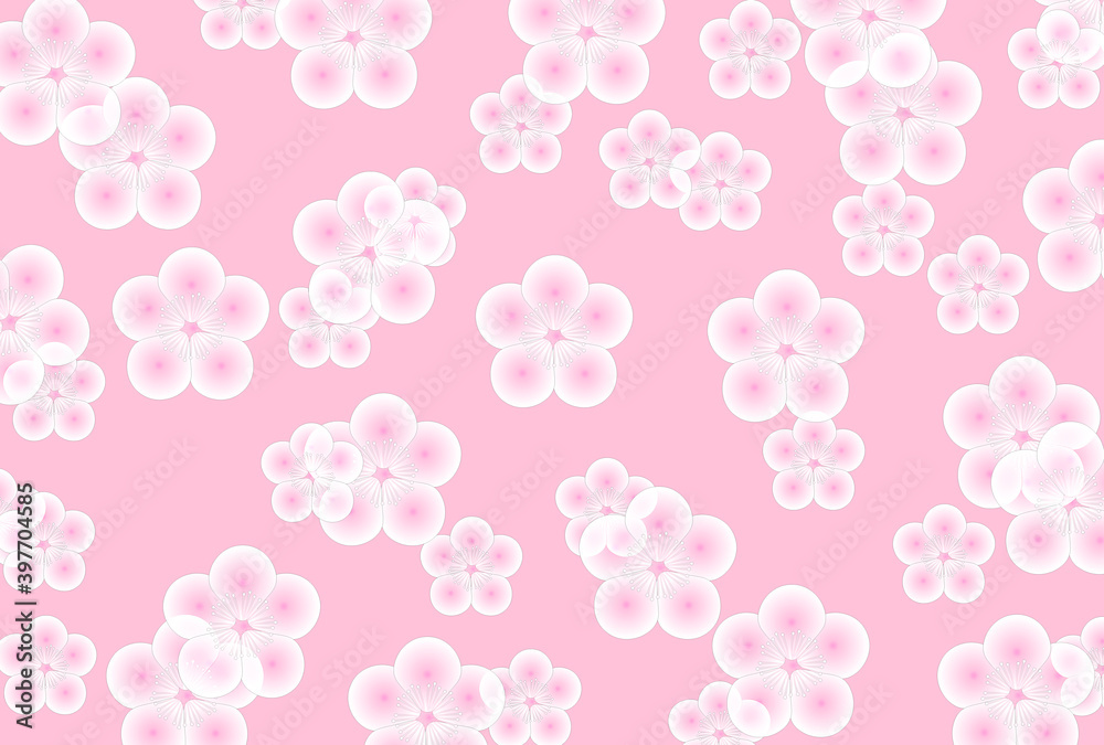 梅　春　年賀状　背景