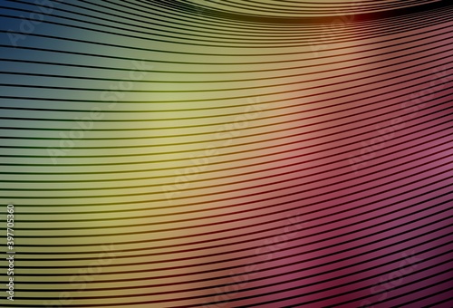 Light Green, Red vector backdrop with bent lines.