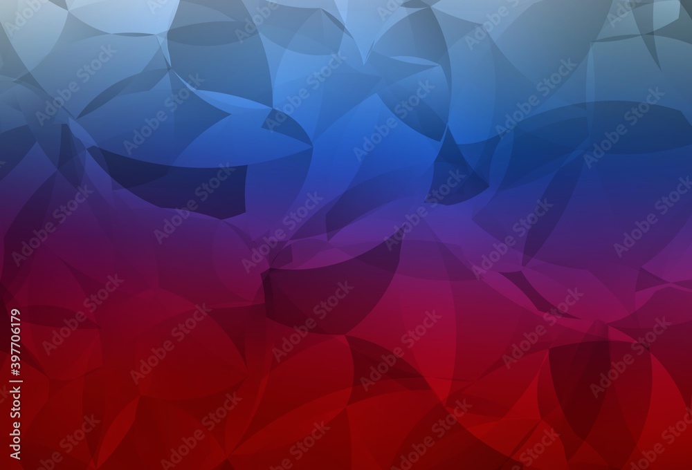Obraz premium Light Blue, Red vector polygon abstract backdrop.