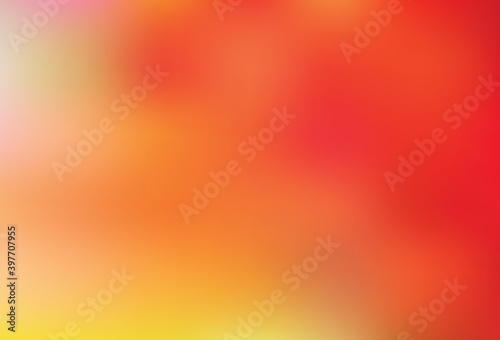 Light Red, Yellow vector blurred and colored pattern.