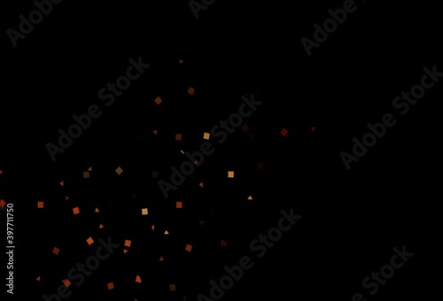 Dark Yellow, Orange vector layout with circles, lines, rectangles.