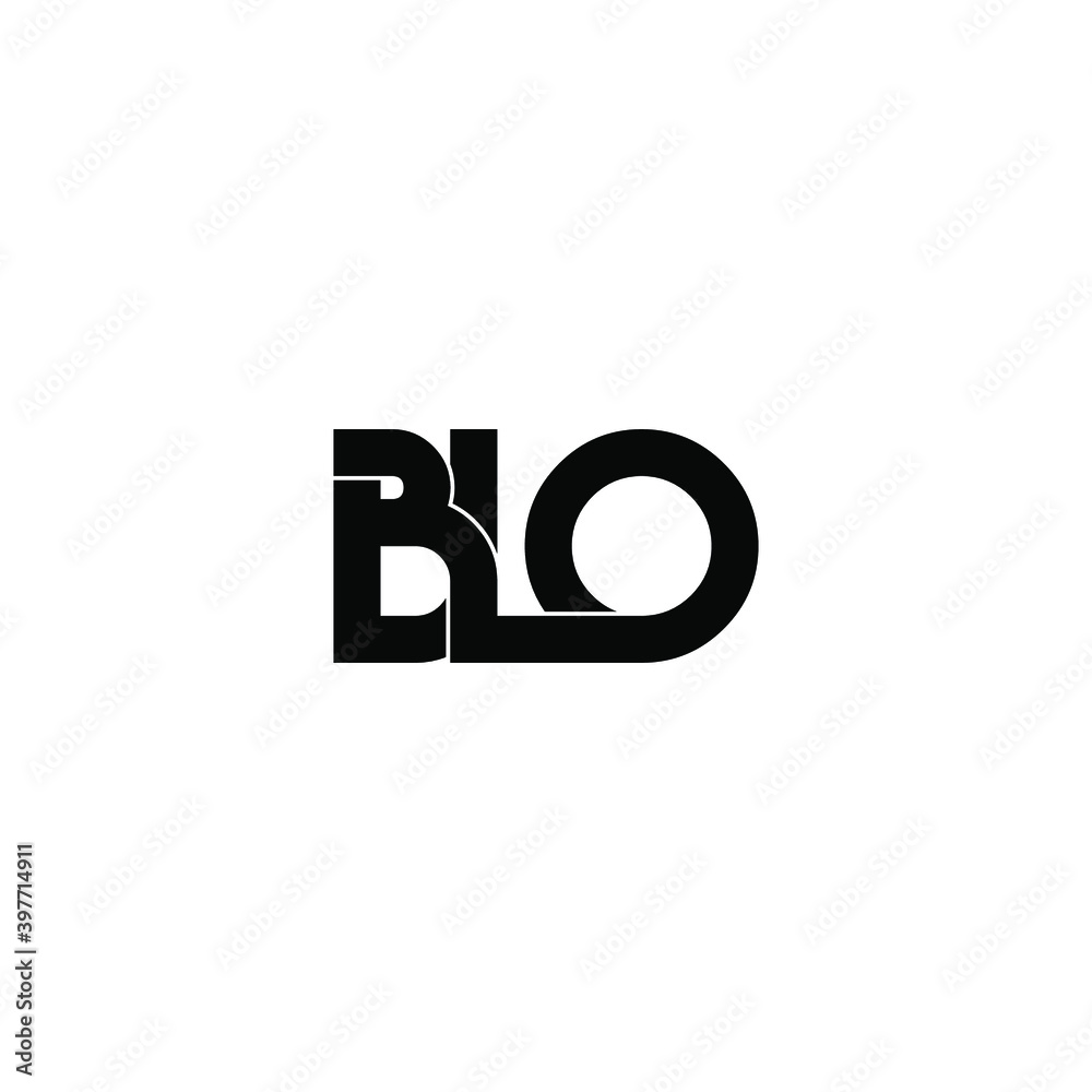 blo letter original monogram logo design blo letter original monogram logo design