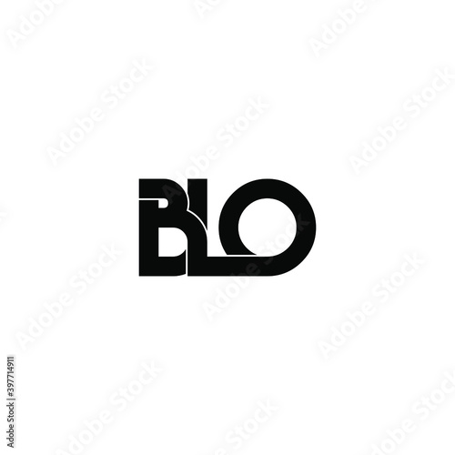 blo letter original monogram logo design