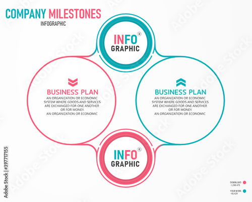 diagram Used in education and vector design illustration By Step 4 Steps