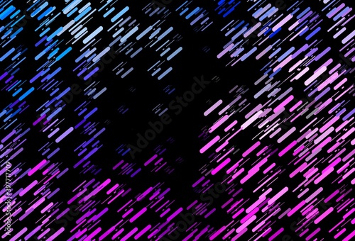Dark Pink  Blue vector pattern with narrow lines.