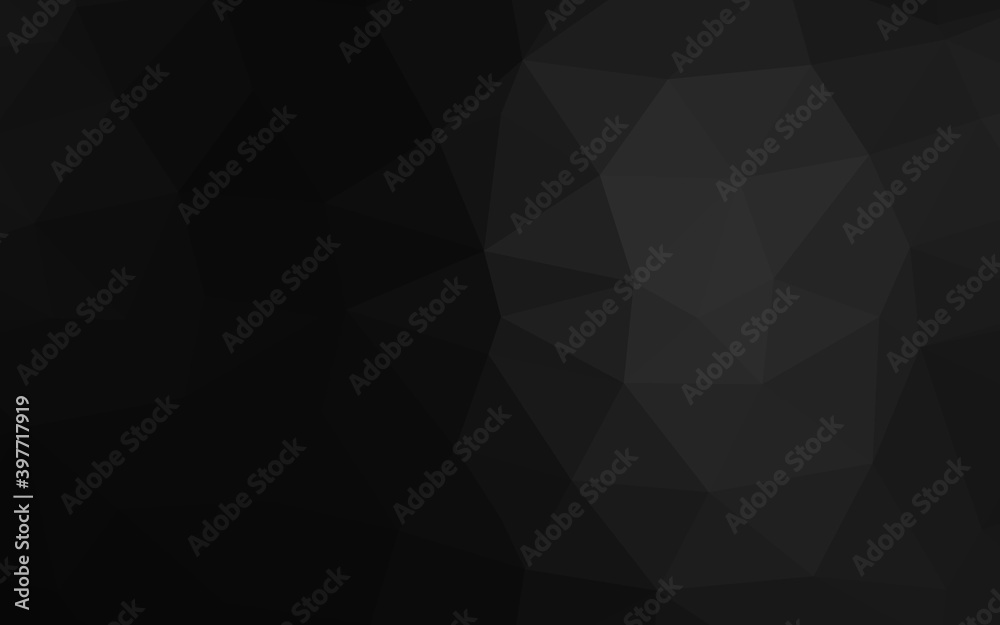 Dark Silver, Gray vector polygonal background.