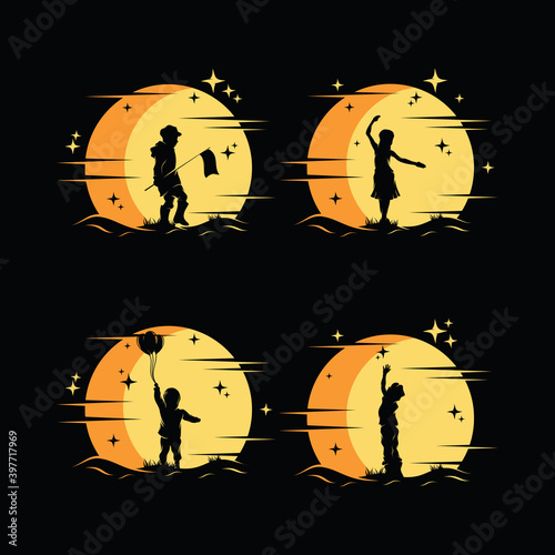 Collection of child dreams logo design