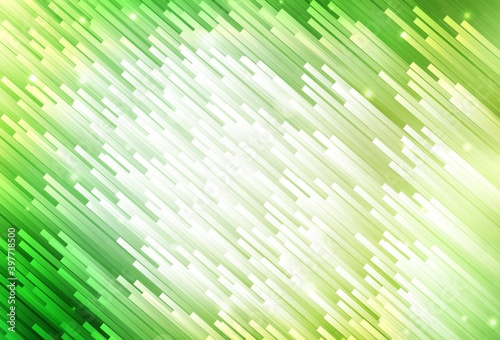 Fototapeta Naklejka Na Ścianę i Meble -  Light Green, Yellow vector pattern with sharp lines.