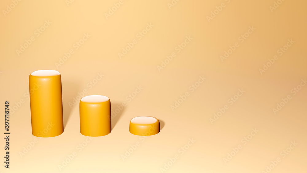 3D Rendering of Premium orange Small square podiums mock on orange background, platform for product presentation. 3D Rendering of Premium orange Small square podiums mock on orange background, platform for product presentation.