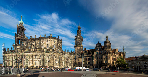 Cathedral and Dresden Castle. View from the Dresden Gallery © i_valentin