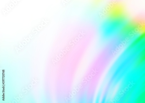 Light Multicolor, Rainbow vector pattern with curved circles.