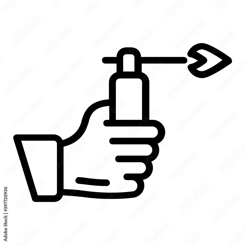 Fototapeta premium Welder Holding Mig gun Vector Icon Design, Arc welding equipment and Metal Work Symbol on white background, Construction and Industrial manufacturing Sign, Outdoor Ignition Butane Gas Torch Concept, 
