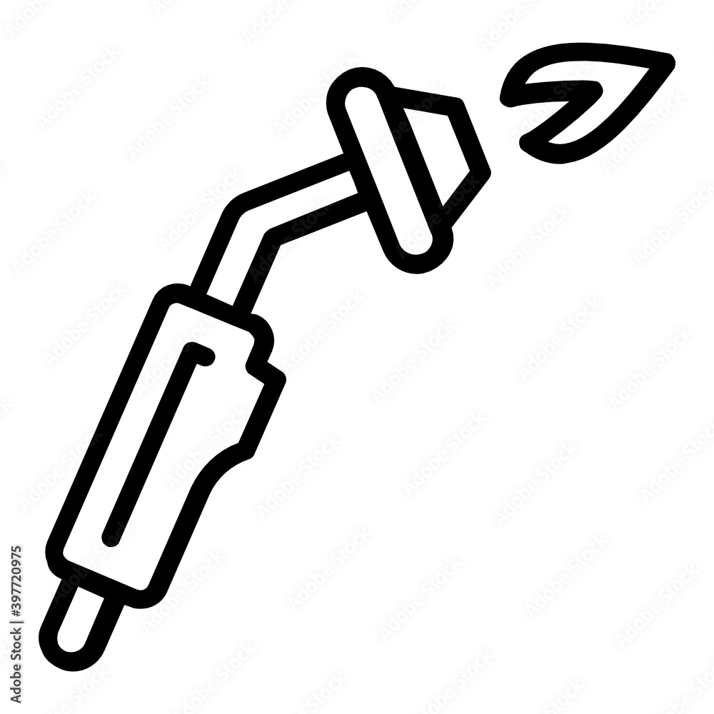 Mig Flame Gun Vector Icon Design, Fire Burner Sign, Arc welding equipment and Metal Work Symbol on white background, Construction and Industrial manufacturing Sign, Gas tungsten arc welding Concept 