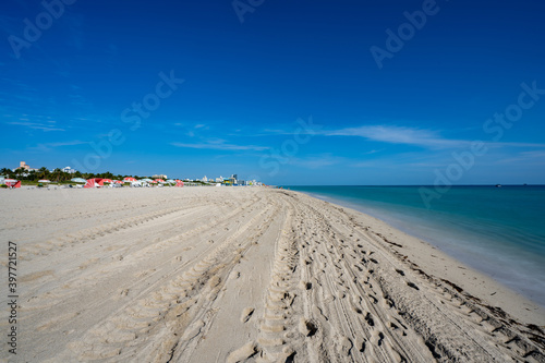 Photo on the sand Miami Beach scene
