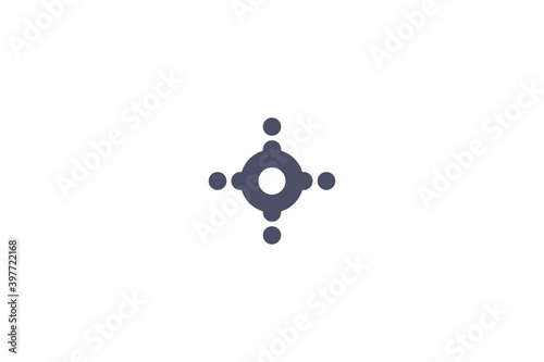 Crosshair Target Game Arcade Gaming Fun Playful Bold Icon