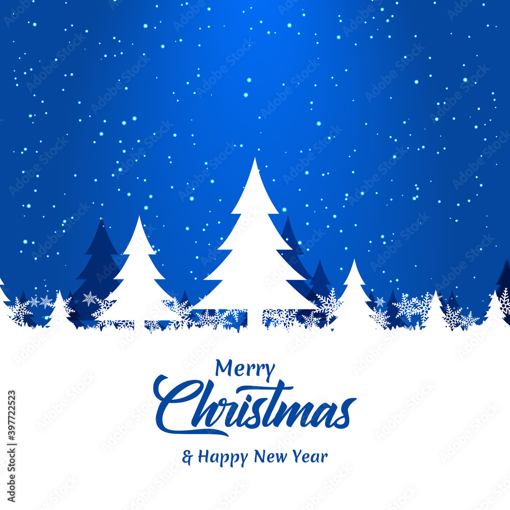 Merry christmas background with snowflakes Free Vector