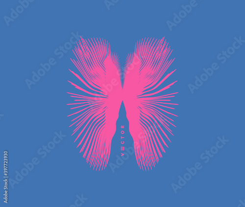 Abstract wings. Cover design template. Vector illustration.
